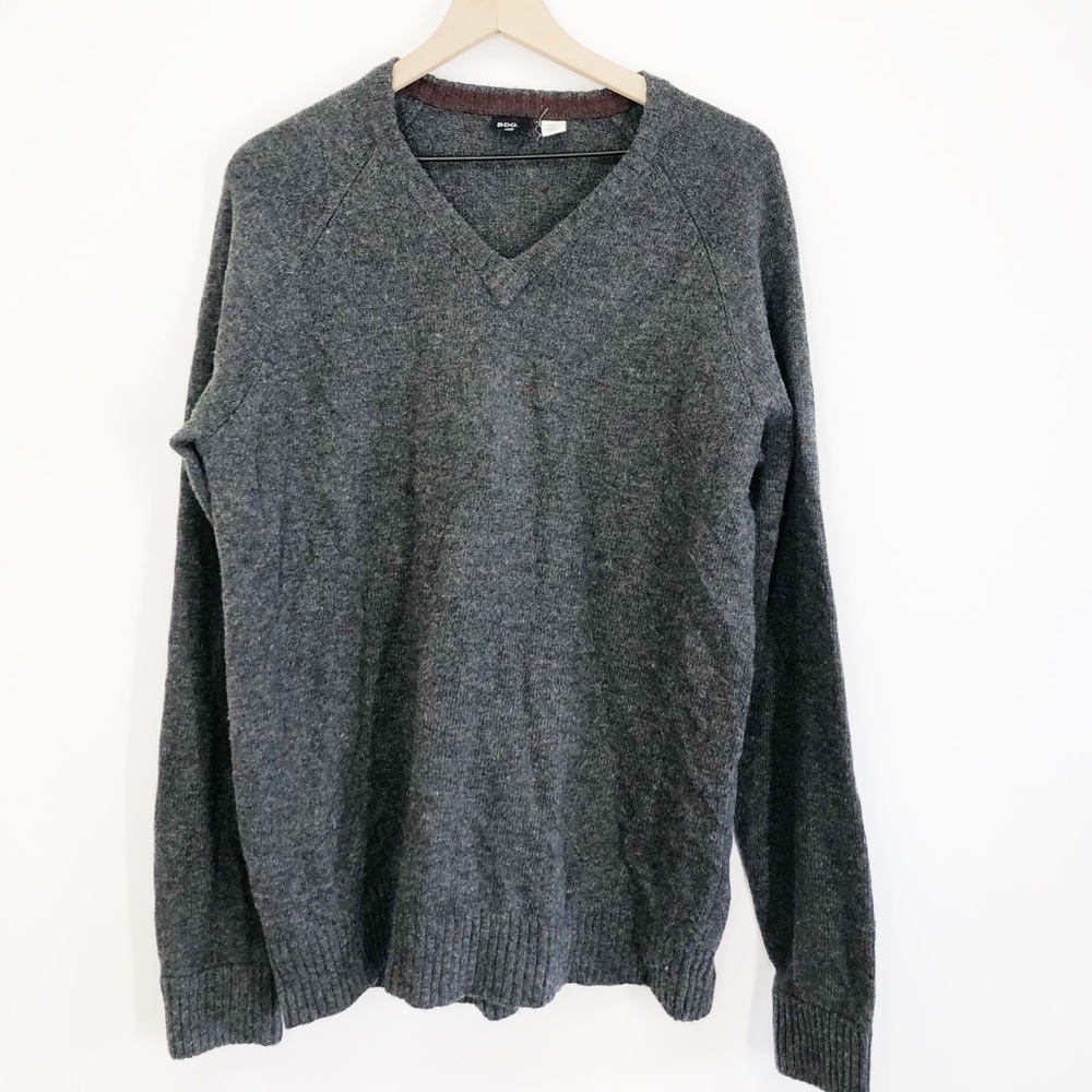 Urban Outfitters BDG Grey Wool V-Neck Sweater